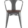 Стул TOLIX ARM WOOD с подлокотниками серебристый