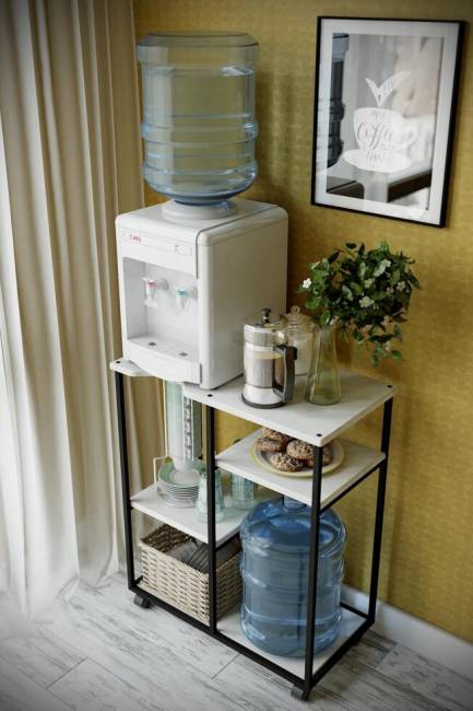 Подставка для воды "Уотер loft", белый бетон