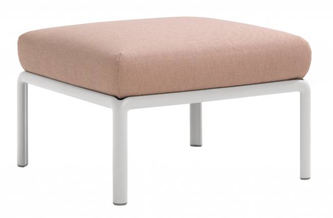 Пуф пластиковый с подушкой Komodo Pouf белый, розовый 700х700х490 мм