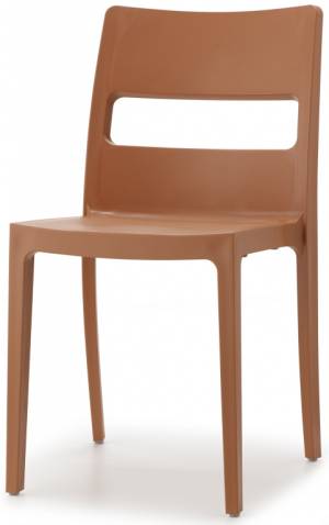 Стул пластиковый Sai терракотовый 480х510х820 мм