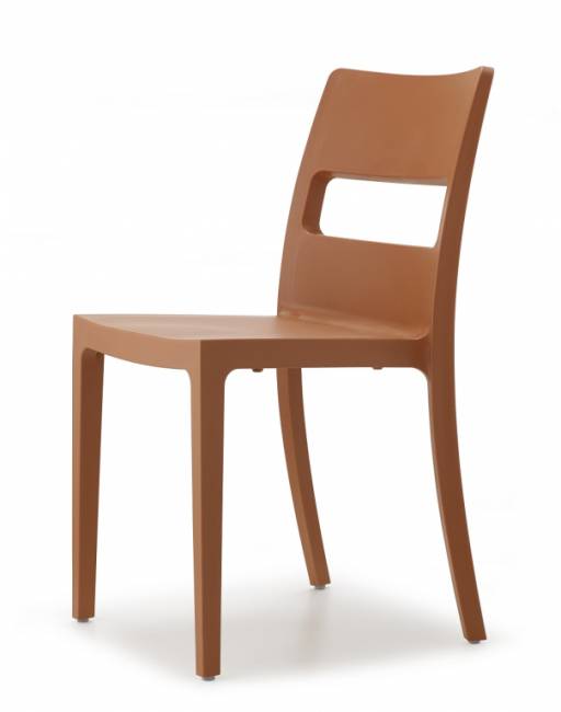 Стул пластиковый Sai терракотовый 480х510х820 мм