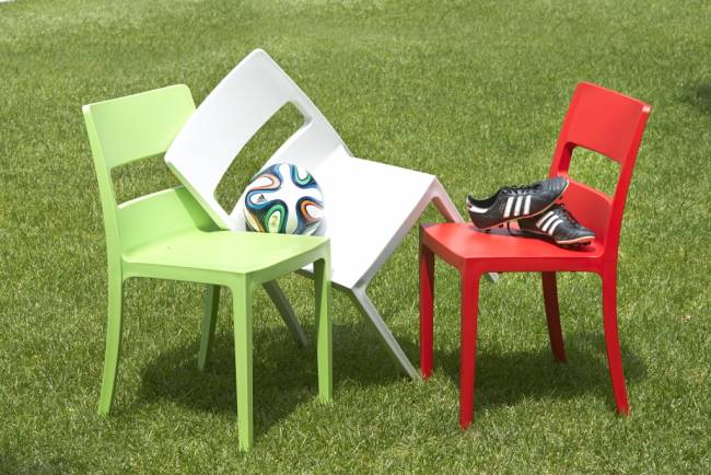 Стул пластиковый Sai терракотовый 480х510х820 мм