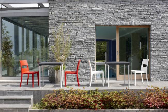 Стул пластиковый Sai терракотовый 480х510х820 мм