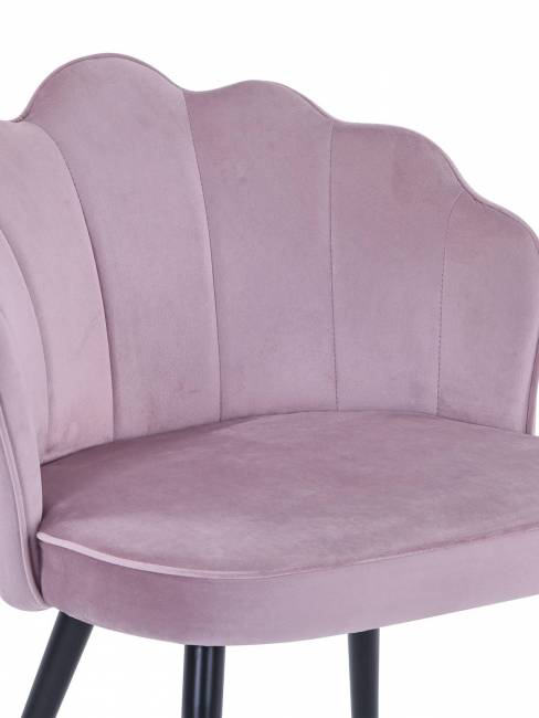 Стул Камилла велюр пепельно-розовый