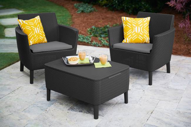 Комплект мебели Салемо балкон (Salemo balcony set) графит