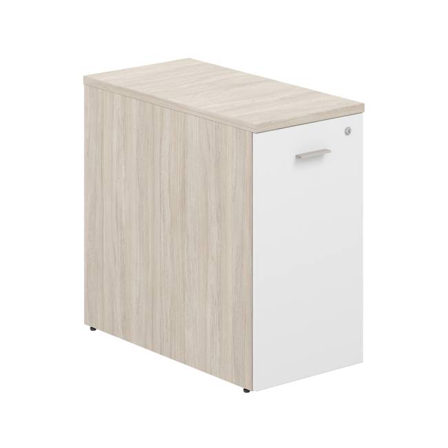 SG.903.OL.WH / Тумба-органайзер 400х800х750 / корпус: дуб светлый; фасад: белый