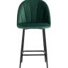 Стул полубарный Логан велюр зелёный