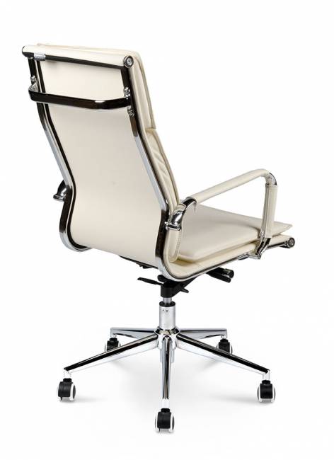Кресло офисное / Харман / (ivory) хром / слоновая кость экокожа