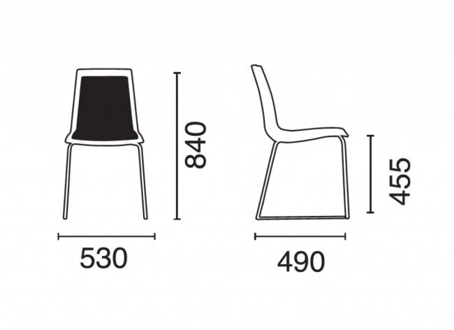 Стул на полозьях с обивкой X-treme S Sled Pro Soft 530х490х840 мм Стул на полозьях с обивкой X-treme S Sled Pro Soft 530х490х840 мм