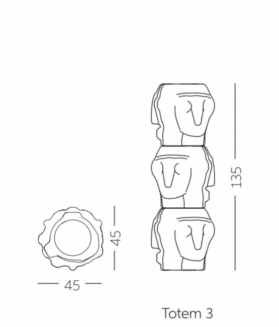 Фигура пластиковая Тотем Threebu Totem 3 Standard 450х450х1350 мм