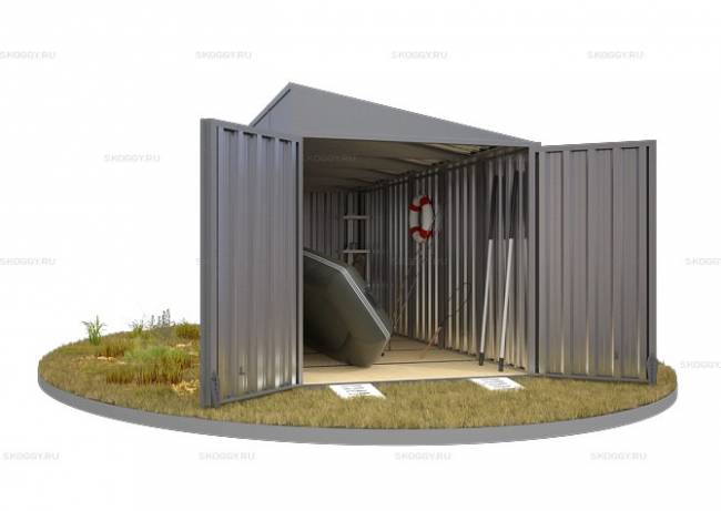 Хозблок SKOGGY секционный с односкатной крышей 5 х 2 м, цинковый Хозблок SKOGGY секционный с односкатной крышей 5 х 2 м, цинковый