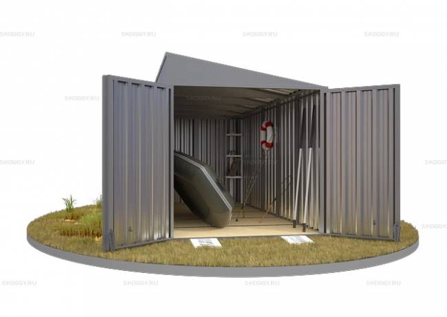 Хозблок SKOGGY секционный с односкатной крышей 5 х 2 м, цинковый Хозблок SKOGGY секционный с односкатной крышей 5 х 2 м, цинковый