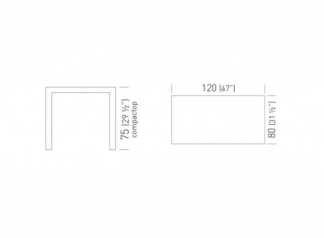 Стол ламинированный Profilo 1200х800х750 мм
