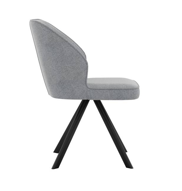 Стул DikLine 233 поворотный NS10 GREY, ножки черные