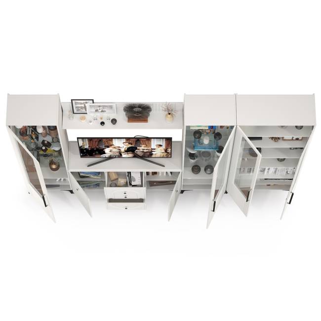 Набор мебели для Вашей гостиной комнаты Валенсия № 106 цвет белый шагрень