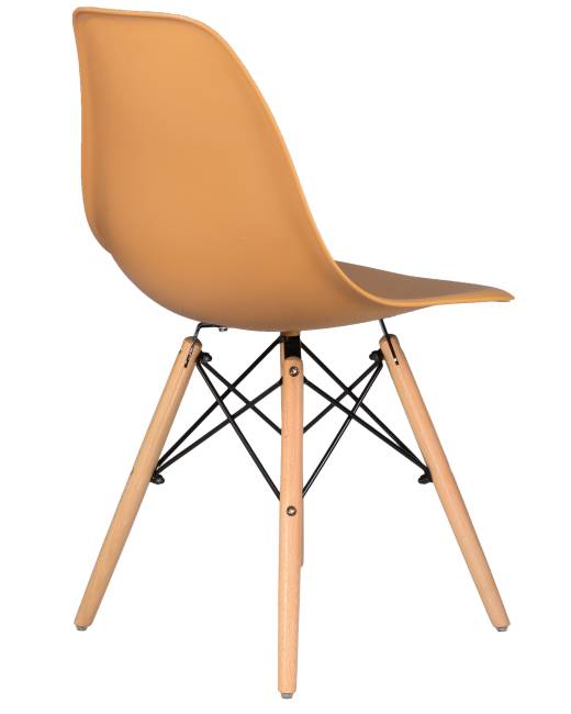 Набор 4 шт Стул обеденный DOBRIN DSW, ножки светлый бук, цвет персиковый (NX-Y-06)