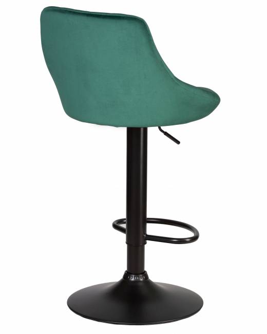 Стул барный DOBRIN LOGAN BLACK, зеленый велюр (MJ9-88)