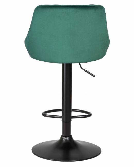 Стул барный DOBRIN LOGAN BLACK, зеленый велюр (MJ9-88)