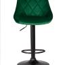 Стул барный DOBRIN LOGAN BLACK, зеленый велюр (MJ9-88)