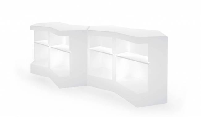 Стойка барная светящаяся Iceberg белый 1600х800х1010 мм