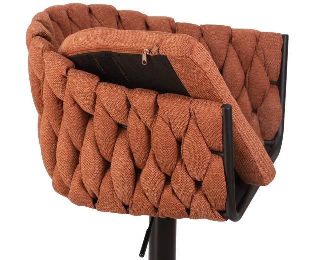 Набор 2 шт Стул барный DOBRIN LEON, оранжевая ткань (LAR 275-27)