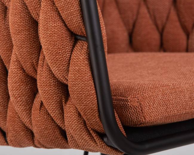 Набор 2 шт Стул барный DOBRIN LEON, оранжевая ткань (LAR 275-27)