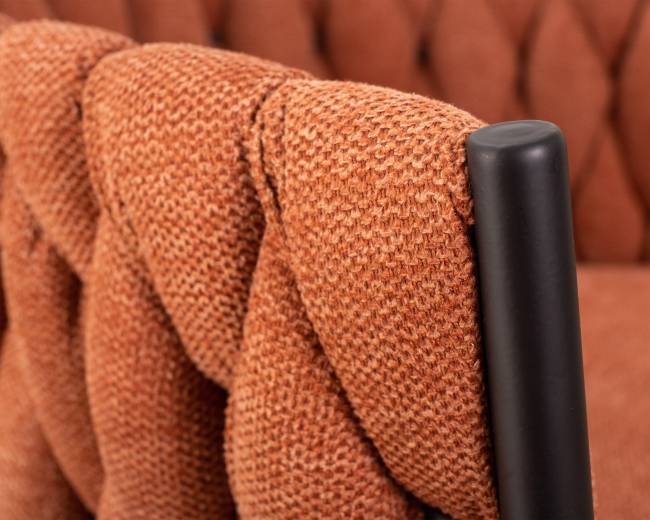 Набор 2 шт Стул барный DOBRIN LEON, оранжевая ткань (LAR 275-27)