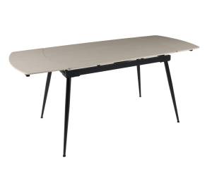 Стол керамический раскладной Astra 120-180*80*76 бежевая керамика/черный