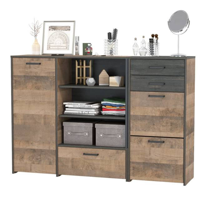 Тумба для обуви Трувор 13.241.06 с комодом с тремя нишами цвет дуб гранж песочный/интра