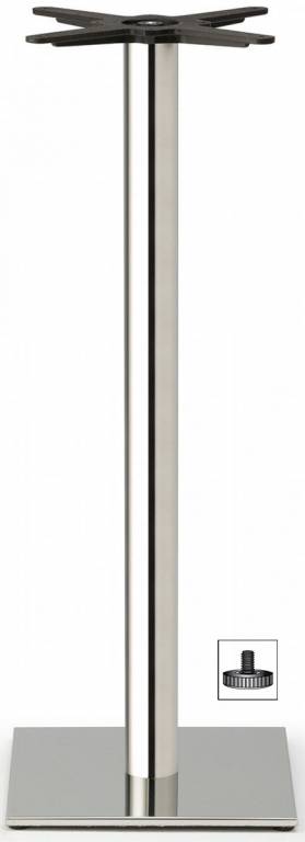 Подстолье металлическое барное Tiffany полированный стальной 400х400х1090 мм