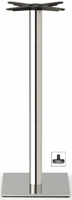 Подстолье металлическое барное Tiffany полированный стальной 400х400х1090 мм