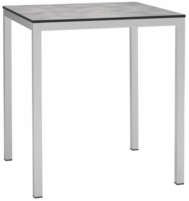 Стол ламинированный обеденный Mirto белый, цементный 700х700х750 мм