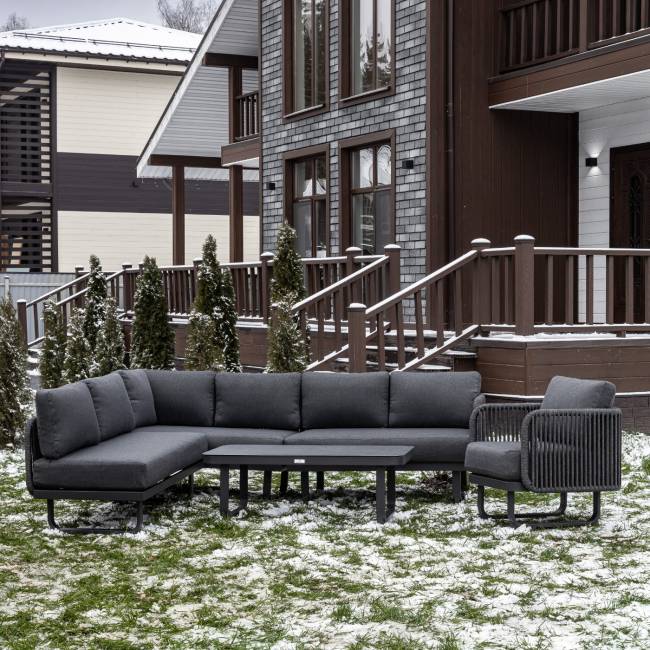 Лаунж-зона ADRIAN с угловым из алюминия Лаунж-зона ADRIAN с угловым из алюминия