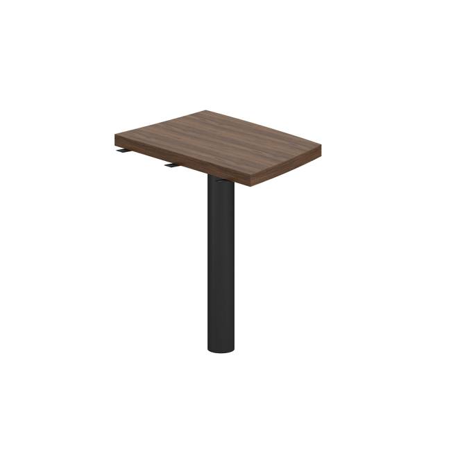 WN.104.DM.L / Приставка боковая малая 500х856х750, левая / цвет: дуб модена, опора табулярная цвет черный