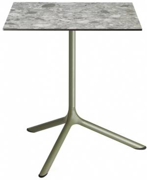 Стол ламинированный обеденный Tripe Maxi оливковый, зернистый 700х700х740 мм