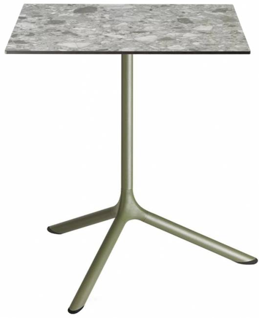 Стол ламинированный обеденный Tripe Maxi оливковый, зернистый 700х700х740 мм