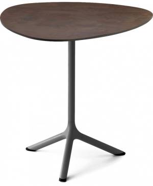 Стол ламинированный обеденный Tripe антрацит, кортен 640х640х740 мм