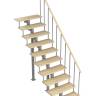 Модульная лестница Стандарт 2475-2585, Серый, Сосна, Крашеная, Без Ступений