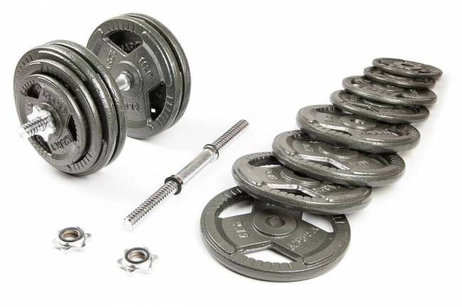 Набор гантелей с железной ручкой "HAMMERTONE", AS 2x29 кг