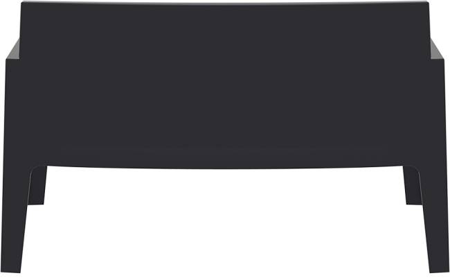 Диван пластиковый двухместный Box Sofa черный 1380x620x800 мм