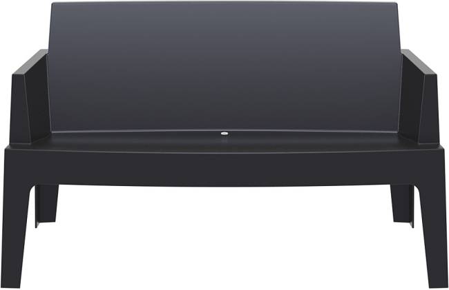 Диван пластиковый двухместный Box Sofa черный 1380x620x800 мм