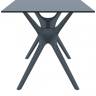 Стол пластиковый Ibiza Table 140 антрацит 1400х800х740 мм