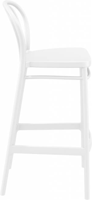 Стул пластиковый барный Victor Bar 75 белый 450х520х1060 мм