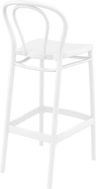 Стул пластиковый барный Victor Bar 75 белый 450х520х1060 мм