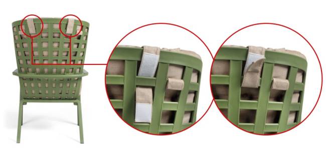 Подушка-подголовник для лаунж кресла Folio серый 465х290х70 мм