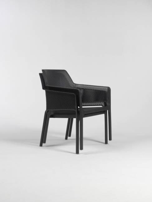 Кресло пластиковое Net Relax антрацит 670х710х865 мм