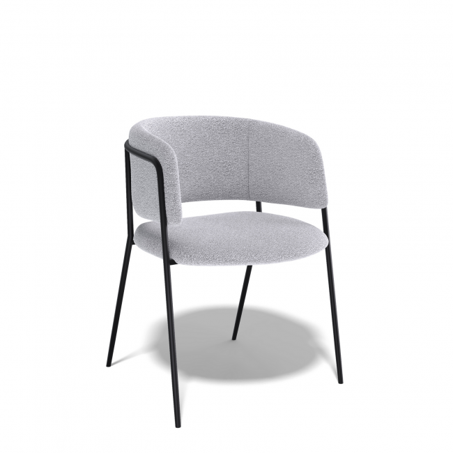 Дизайнерский стул Dragon букле светло-серый