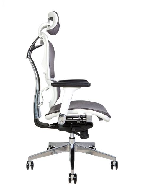 Кресло офисное / Хироу вайт / Hero white / белый пластик / серая сетка