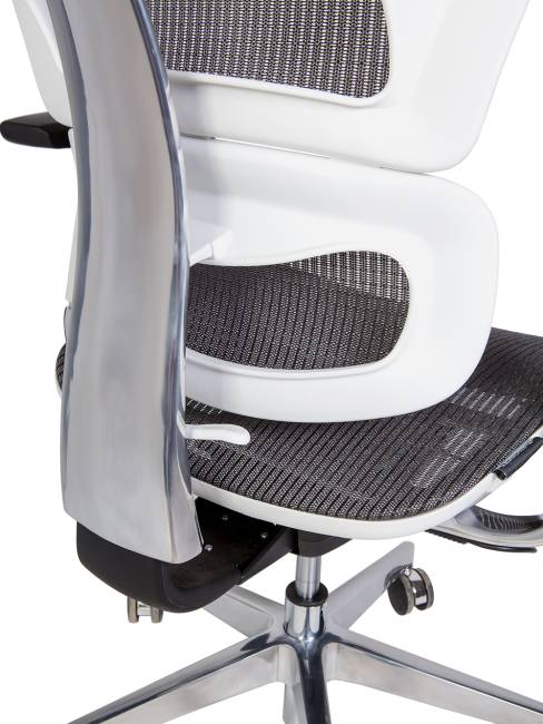 Кресло офисное / Хироу вайт / Hero white / белый пластик / серая сетка