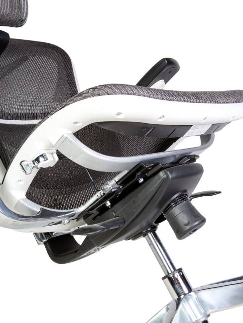 Кресло офисное / Хироу вайт / Hero white / белый пластик / серая сетка